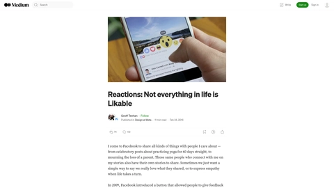 Reactions: Not everything in life is Likable