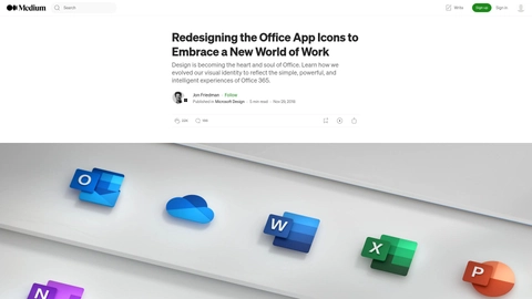 Redesigning the Office App Icons to Embrace a New World of Work