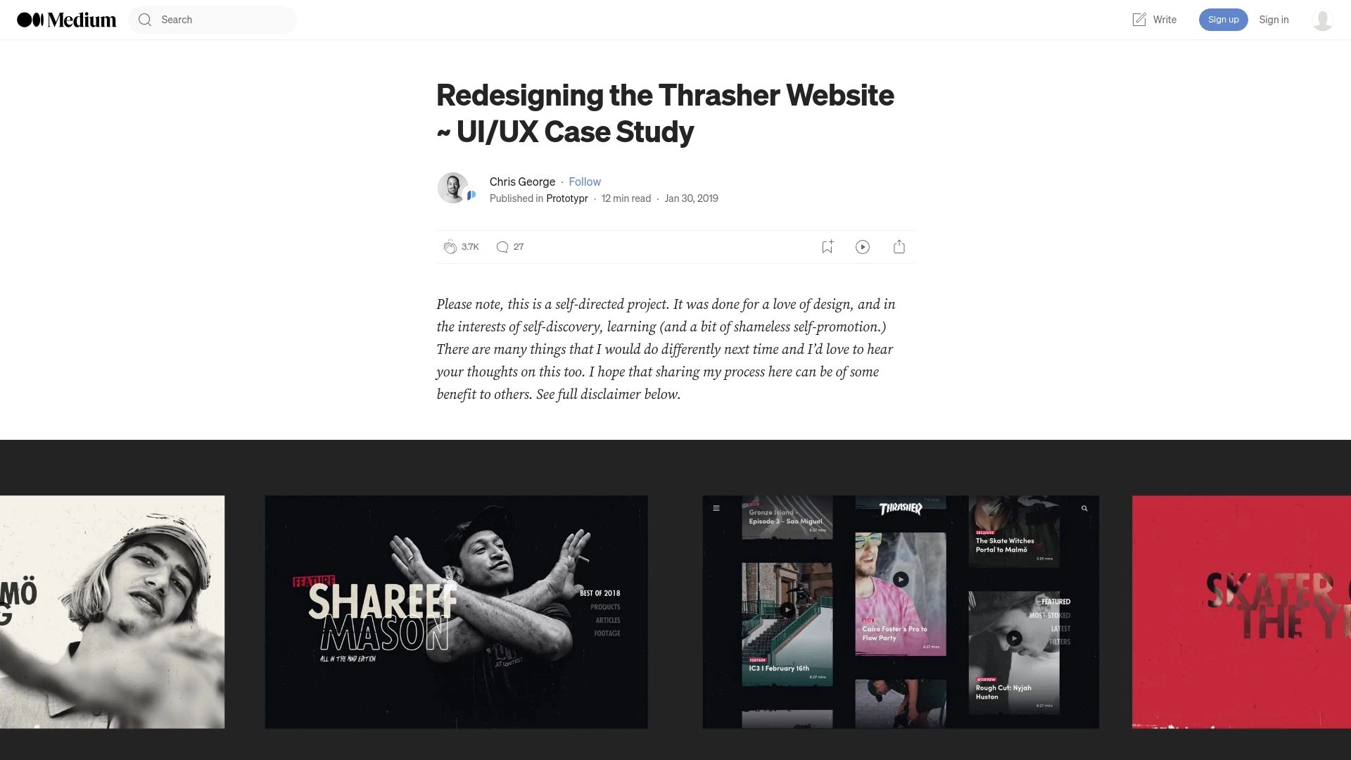 Redesigning the Thrasher Website