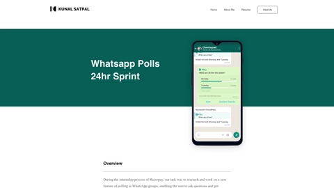 WhatsApp Polls Research and Design