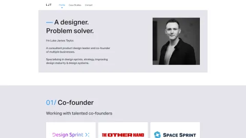 Luke James Taylor portfolio screenshot