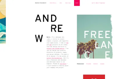 Andrew Couldwell portfolio screenshot