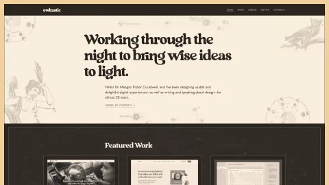 Megan Fisher portfolio screenshot