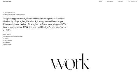Abdus Salam portfolio screenshot